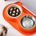 thumbnail image 5 of Dog Slow Feeder Dog Water and Food Bowls Stainless Steel Bowls Non Slip Anti Skid Pet Puppys and Kitties Dishes for Small Medium(9.2"*15",Yellow), 5 of 8
