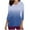 Blue, variant on Aofany Women's Gradient Scrubs Top Professionals Nurse Workwear Uniform Breathable Clinic Plus Size V-Neck 3/4 Sleeve Protective Blouse Loose Tunic Shirt with Pockets
