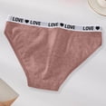 thumbnail image 6 of Women's Sporty Letter Waistband Panties, Soft Cotton Mid-Low Waist Underwear, Fashion Breathable Briefs, 6 of 8