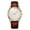 Brown, variant on Men Business Watch Round Dial Faux Leather Strap Quartz Movement Teens Adults Formal Dress Wristwatch Fashion Jewelry Accessory