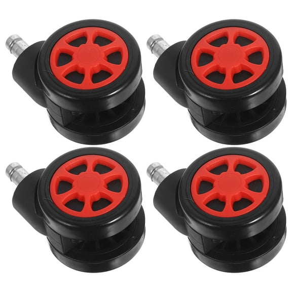 HONMEET 4-Pack Replacement Plastic Casters for Office Desk Chairs, Quiet Roller Wheels for Smooth Mobility
