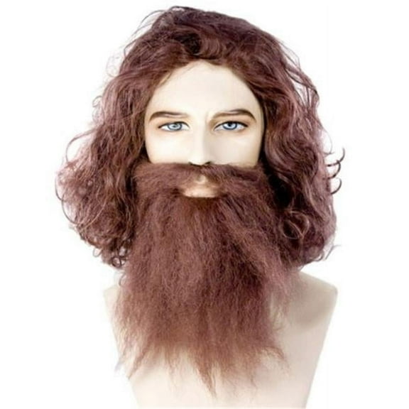 Morris Costumes LW486BN Caveman Guy Brown Wig Costume