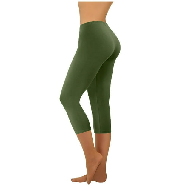 Capris à Jambe Grand Taille Haute pour Femmes, Bleu, TG