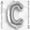 Silver, variant on Silver Letter P Mylar Foil Balloon 32 inch - Helium or Air Filled Metallic Balloons for Birthday Party, Anniversary, Graduation, Wedding Decorations