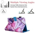 thumbnail image 2 of Universal Folio Case for 8 Inch Tablet, Allytech Slim Anti-Slip Stand Magnetic Cover Wallet Case with Pen Holder, for Galaxy Tab A 8.0", Lenovo Tab 8, Fire HD 8 Plus 2020 & More, Purple Marble, 2 of 6