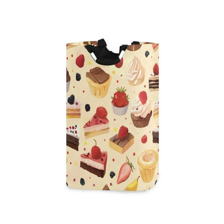 Laundry Basket Laundry Hampers 12.6*11* 22.7 Inch Storage Basket Laundry Hampers is Lightweight and Foldable Coloured Cake