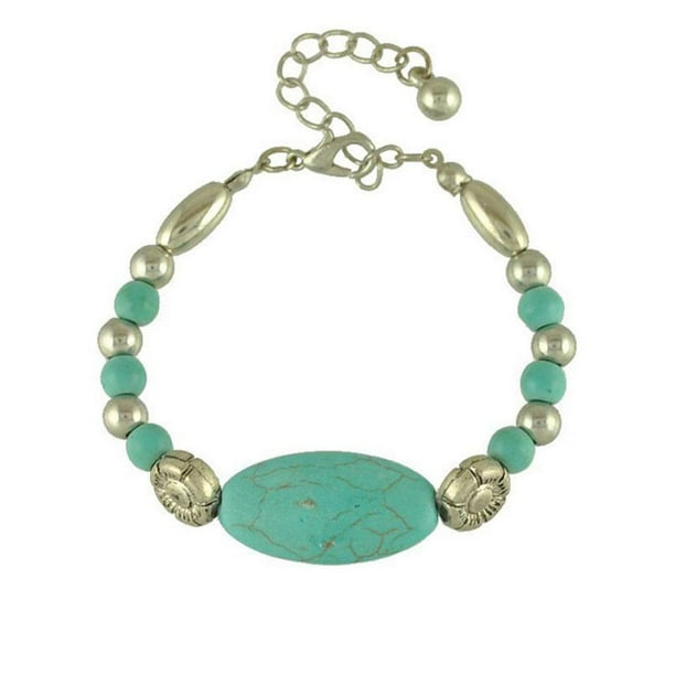 De De Color Turquesa Brazalete De s Mujeres De Joyería De Bricoje Brazalete Zulema pulsera de la turquesa del encanto