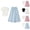 Blue, variant on ATOGUTA Outfit Girl Short Sleeve TShirts and Wide Leg Pants Girls Clothing Sets 2PC Summer Outfits Size 3T-15, Pink