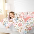 thumbnail image 4 of Catabedysis Floral ABC Print A 7-Piece Twin Bedding,Colorful Monogrammed Gifts Bedding Comforter Set,Pink Reversible For Girls, 4 of 7