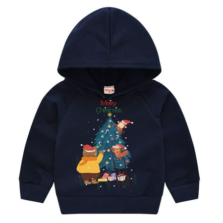 

Ozmmyan Christmas Winter Down Coat Children s Print Pullover Boys And Girls Sweater Santa Claus Children s Jacket Long Sleeve Christmas Sweatshirt on Clearance