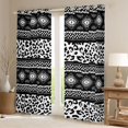thumbnail image 2 of Erosebridal Hippie Aztec Curtains Pack of 2 (42x84 Each), White Black Cheetah Print Curtains Blackout, 2 of 6