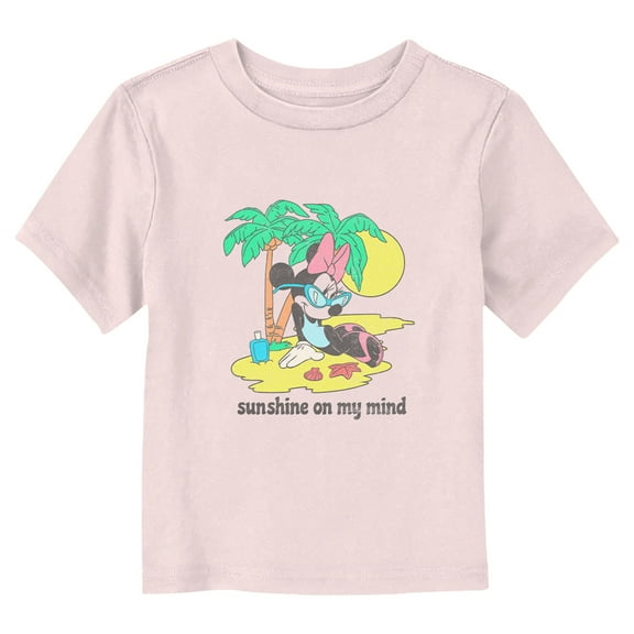 Toddler's Mickey & Friends Minnie Sunshine on My Mind Graphic Tee Light Pink 3T