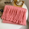 thumbnail image 2 of Womens Thick Blanket Scarf Long Shawl Large Scarves Double-side Pure Shiny Candy Color, 2 of 2