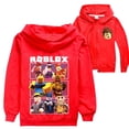 thumbnail image 3 of ROBLOX-Sudadera con capucha y cremallera para niños y niñas, abrigo colorido con estampado de dibujos animados, ropa de moda, 3 of 4