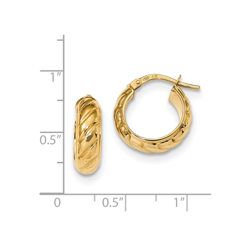 Solid Brass 2.5mm thick Circle Earring Round  Hoops 17mm