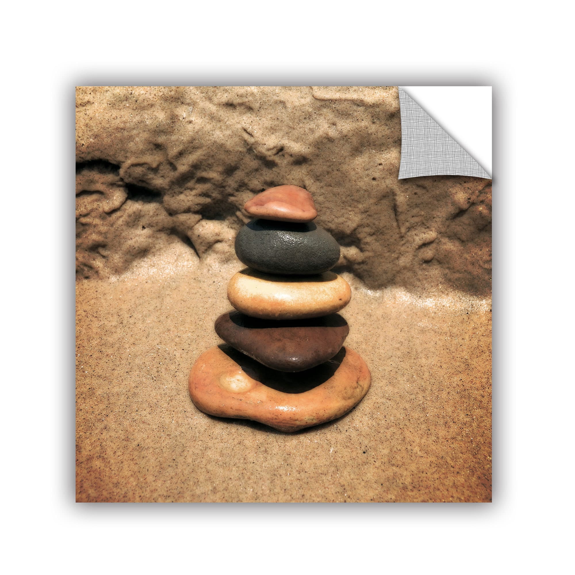ArtWall Kevin Calkins "Balance on the Beach" Art Appeals Removable Wall Art