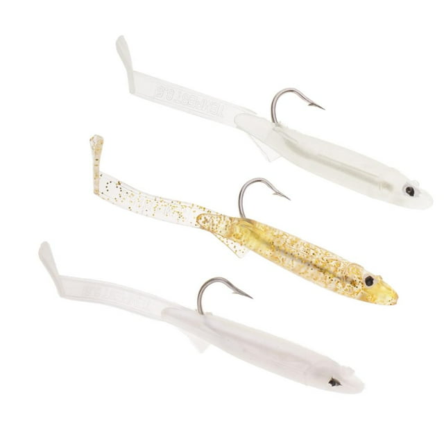 koolsoo 3pcs Soft Plastic ing Lure, Life-like EEL Swimbait, Artificial Bait Length 8.5cm
