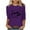 Purple, variant on Boho Tops for Women Tank Tops Athletic Loose Dressy 3/4 Sleeve Shirts Plus Size Blouses Plus Size Dressy Casual