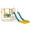 Yellow||Green||White, variant on Patiojoy 7 in 1 L-shaped Toddle Swing and Slide Set Freestanding Toddler Slide Playset w/ Swing Yellow