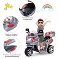 thumbnail image 2 of Costway Moto Montable para Niños Moto Eléctrica Juguete de Batería 6 V con 3 Ruedas Música Incorporada Focos Función Adelante y Atrás Gris, 2 of 8