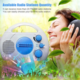 thumbnail image 4 of New Portable 4-Level Shower Waterproof Radio AM FM Mini Radio Bathroom Radio with Plug-in Card, 4 of 5