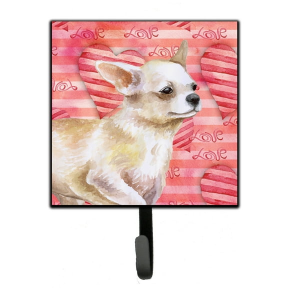 Chihuahua Leg up Love Leash or Key Holder Red