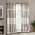 thumbnail image 2 of Pemberly Row Cotton Printed Window Curtain Panel with Lining in Beige, 2 of 9