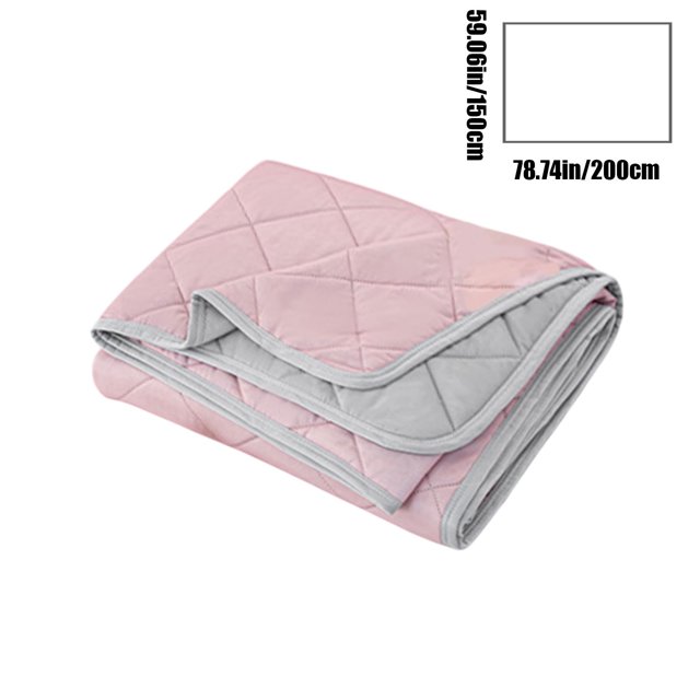 Grande Couette Rafraîchissante 79x59 Po en Soie Glacée Housse de Climatisation Lavable Couvre-Lit d'Été Régulation de Température Rose