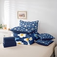 thumbnail image 6 of Homewish Kawaii Vintage Flowers 7-Piece Bedding Comforter Set For Boys Girls,Blue White Floral Blossoms King Bedding Sets,Spring Garden Ultra Soft Bed Sheets,Luxury Bedroom Decor,Reversible, 6 of 8