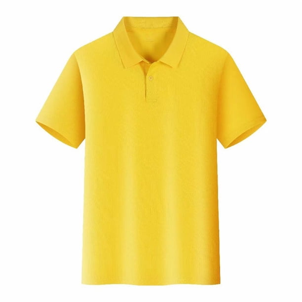 Camisa unisex de verano transpirable con botones - Cuello con solapa, poliéster/spandex, para trabajo/informal - Tallas S-XXXXL