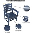thumbnail image 4 of Mosbrisa Poly Lumber Patio Dining Set, HIPS Outdoor Dining Table and Chairs, with Umbrella Hole, Weather Resistant (Navy Blue, 7 Piece), 4 of 8