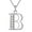 Silver B, variant on Necklace Popular Silver Plating Copper English Letters Rhinestone Pendant Chain for Party