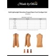 thumbnail image 2 of Made by Olivia Women's Solid Lightweight Sleeveless Draped Open Front Cardigan Vest, 2 of 7