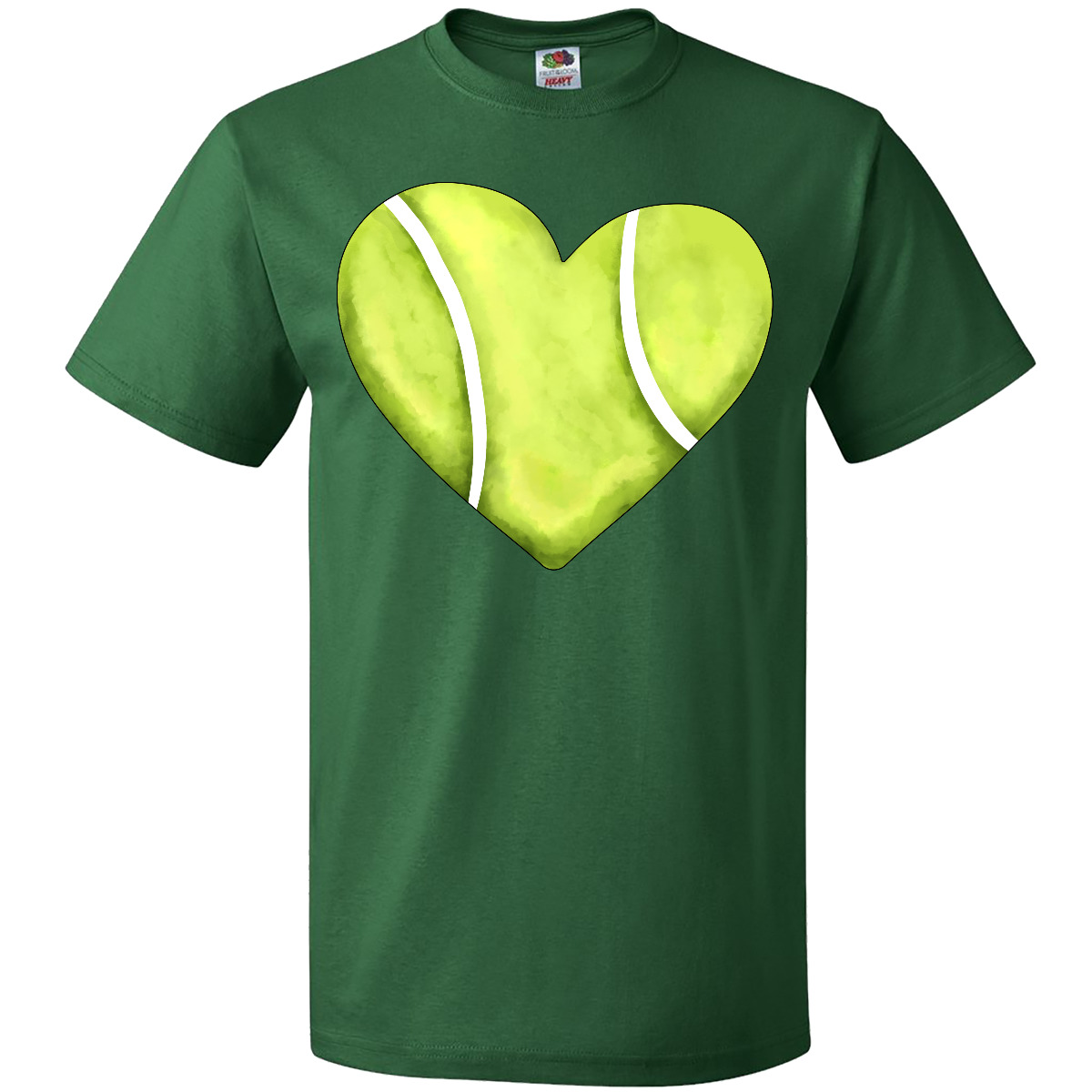 Inktastic Tennis Ball in Heart T-Shirt