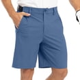 thumbnail image 2 of Sewkxo Men's Golf Shorts Inseam Stretch Quick Dry Casual Work Dress Shorts with 4 Pockets,Dark Blue M, 2 of 6