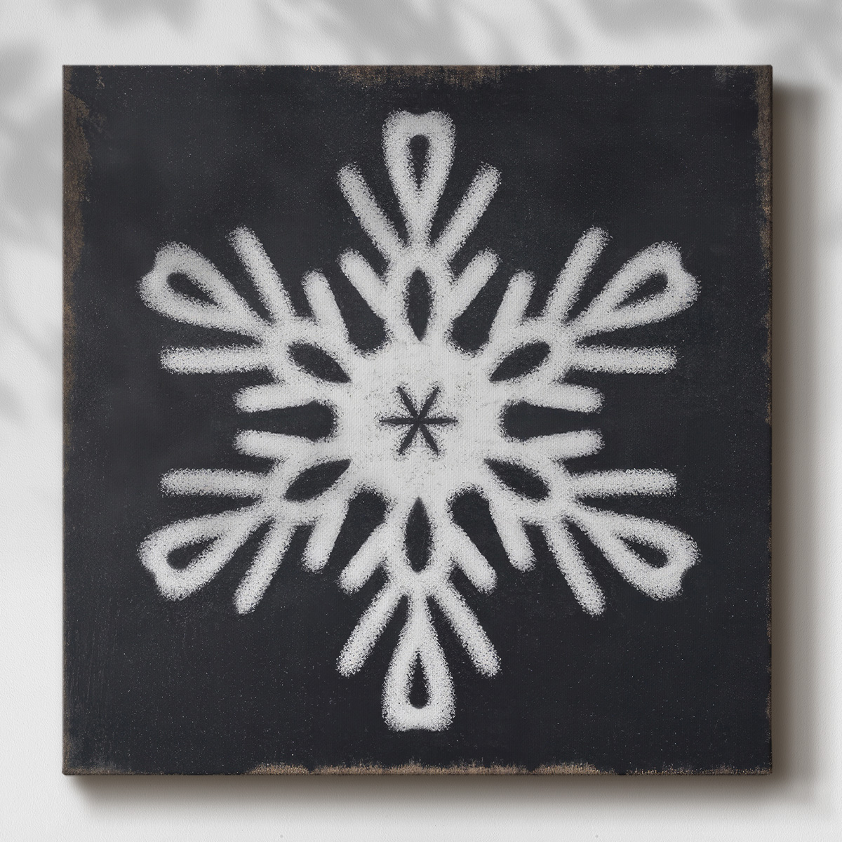 Chalkboard Snowflake III- Gallery Wrapped Canvas