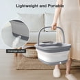 thumbnail image 6 of Tawom Collapsible Foot Spa Bath with Heat and Massage Rollers  Bubble, Pedicure Foot Spa Red Light & Temperature Control,Foot Soak Tub for Home, Gray, 6 of 10