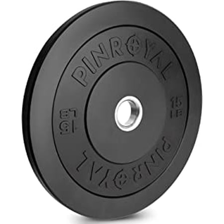 Bumper Plate 10LB/15LB/25LB/35LB/45LB/55LB, Olympic Weight Plate with 2 inch, Rubber Barbell Weight to Protect Floor, Smooth Strength Training Plate to Protect Bar from Scratches