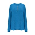 thumbnail image 6 of FAIWAD Long Sleeve Shirts for Women Button Up Round Neck Casual Tunic Tops Dressy Casual Work Blouses, 6 of 9