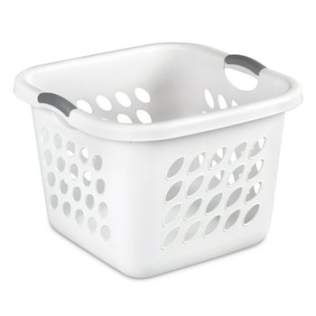 Sterilite 1.5 Bushel Ultra™ Square Laundry Basket Plastic, White