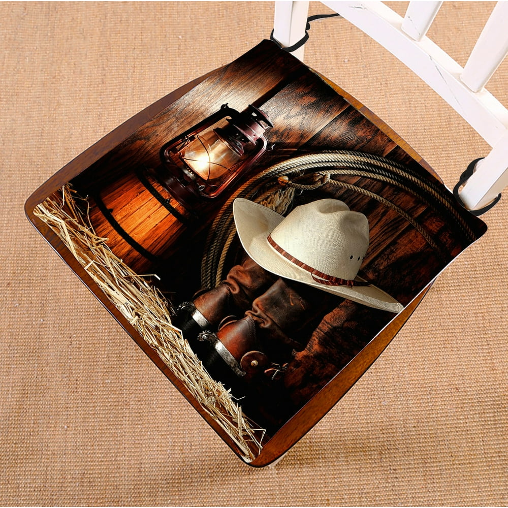 GCKG American West Rodeo Cowboy Chair Pad Seat Cushion Chair Cushion