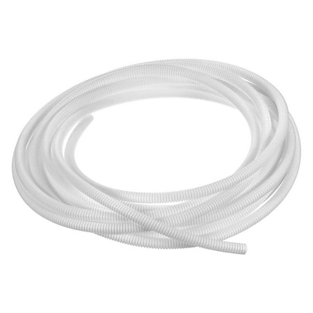 1/4 Inch x 16.5 Ft Split Wire Loom Tubing Protective Split Cable Conduit White