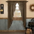 thumbnail image 2 of VHC Brands, Black Check, Cotton, 84x36x18, Scalloped Prairie Long Panel, Set of 2, Black, 2 of 5
