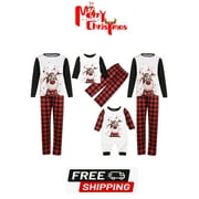 ROAONOCOMO Matching Family Pajamas Christmas Deer Sleepwear Holiday Pjs Sets