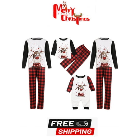 

Sunisery Matching Family Pajamas Christmas Deer Sleepwear Holiday Pjs Sets