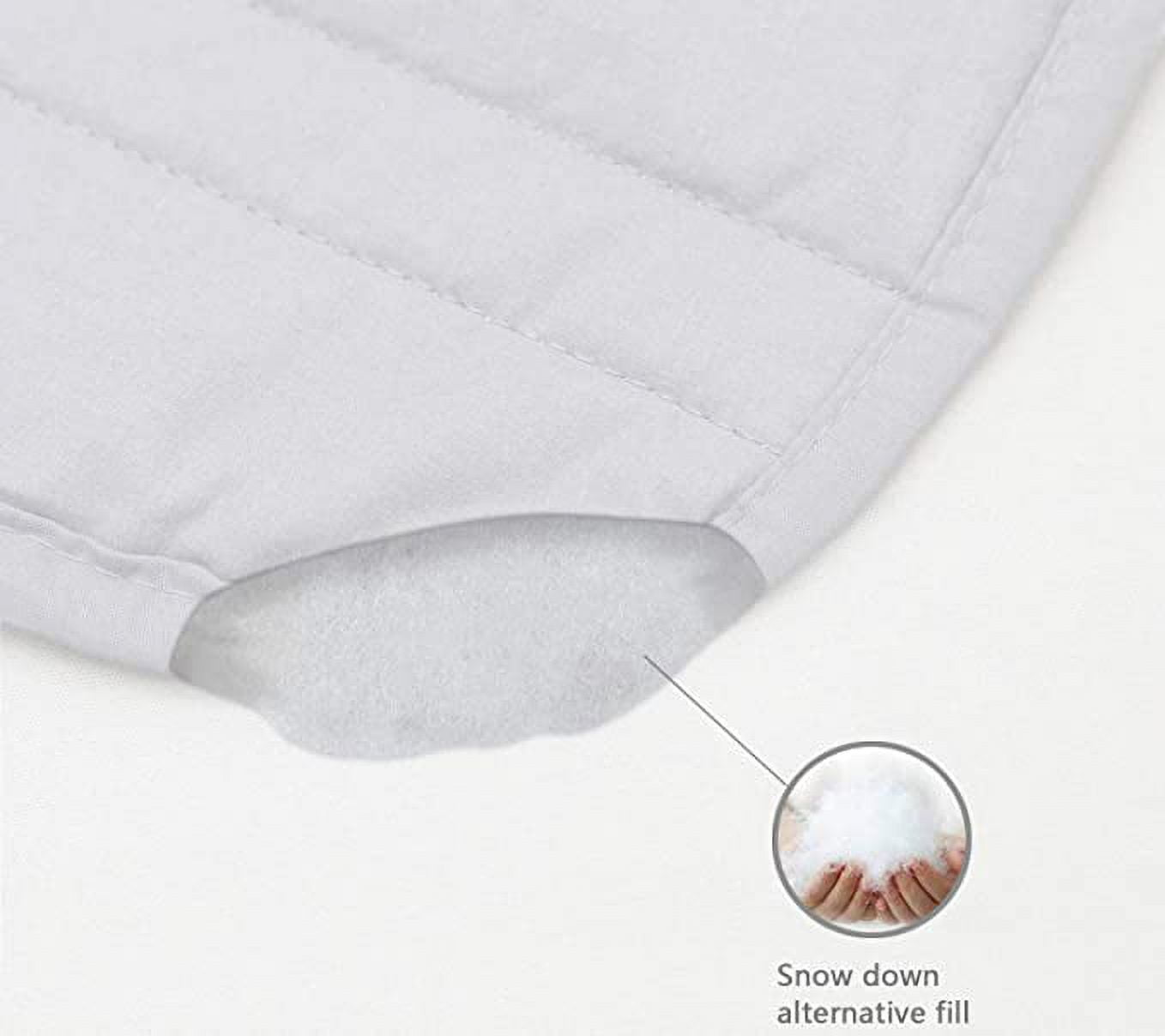 Marquess Tailored Bed Skirt Queen Size with Spilt Corner 14 inch Drop,Cotton Blended Quilted Bed Skirt Wihte Color