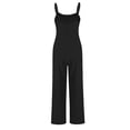 thumbnail image 4 of Maean Work Jumpsuit for Women Straight Wide Leg Spaghetti Strap Adjustable Back Zipper Long Pants Rompers, 4 of 4