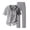 Dark Gray, variant on Men's 2 Piece Hooded Short Sleeve Shirt And Long Pants Set, Linen Textured Casual Outfit With Chest Pocket, Breathable Summer Beach Wear For Vacation And Loungewear,White,M