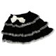 thumbnail image 4 of Conjunto de falda corta con capa de encaje para mujer, color negro - Material de poliéster, tallas S-M, adecuado para fiesta/casual, cintura elástica, 4 of 4