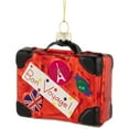 thumbnail image 4 of Northlight 3.25" Shiny Red Bon Voyage Travel Suitcase Glass Christmas Hanging Ornament, 4 of 5